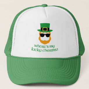Wo sind meine Glücksbringer? St Patrick Day Leprec Truckerkappe