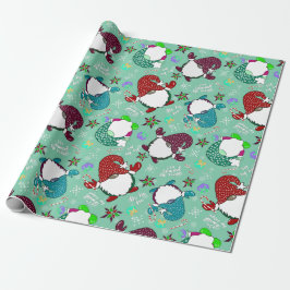 Wo sind meine Gnome? Sea Foam Green Holiday Gnome Geschenkpapier