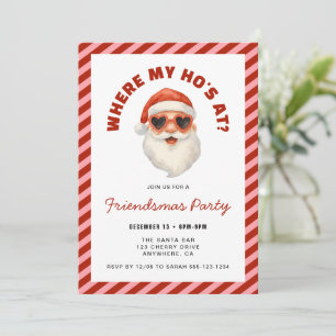 Wo sind meine Hühner auf der Santa-Friendsmas-Part Einladung