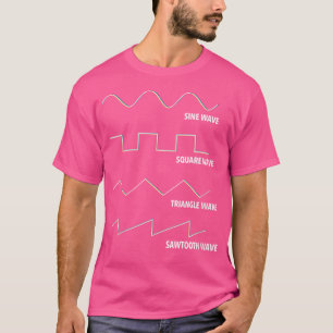 Wo Sine Wave Synthesizer Electro Produzent Edm Tec T-Shirt