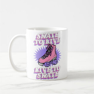 Wo Skate To Live Live To Skate Süßes Rollschuhfahr Kaffeetasse