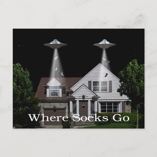 Wo Socken hingehen Postkarte (Vorderseite)