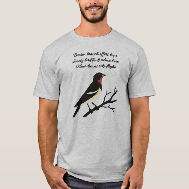 Wo Solace auf unfruchtbaren Zweigen aufblüht, hoff T-Shirt (Vorderseite)