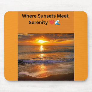 Wo Sonnenuntergänge Treffen Ruhe ❤️🌊 Mousepad