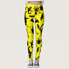 Wo Spooky auf Raffinesse trifft, Halloween-Thema Leggings