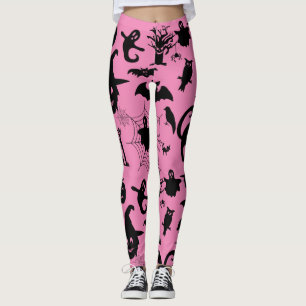 Wo Spooky auf Raffinesse trifft, Halloween-Thema Leggings