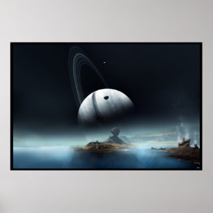 Wo still, flüstert Wasser Poster