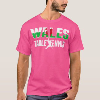 Wo Stolz Wales Tischtennis Liebhaber Jersey Stolz T-Shirt