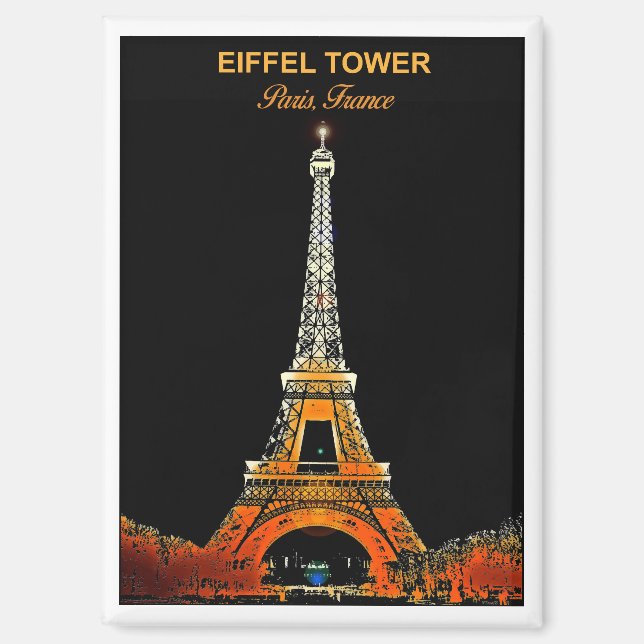 Wo Träume den Himmel Touch machen: Eiffelturm-Magn Magnet (Vorderseite)