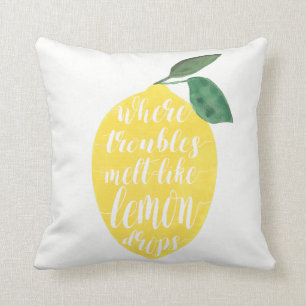 Wo Troubles sich wie Lemon Drops Throw Kissen bild
