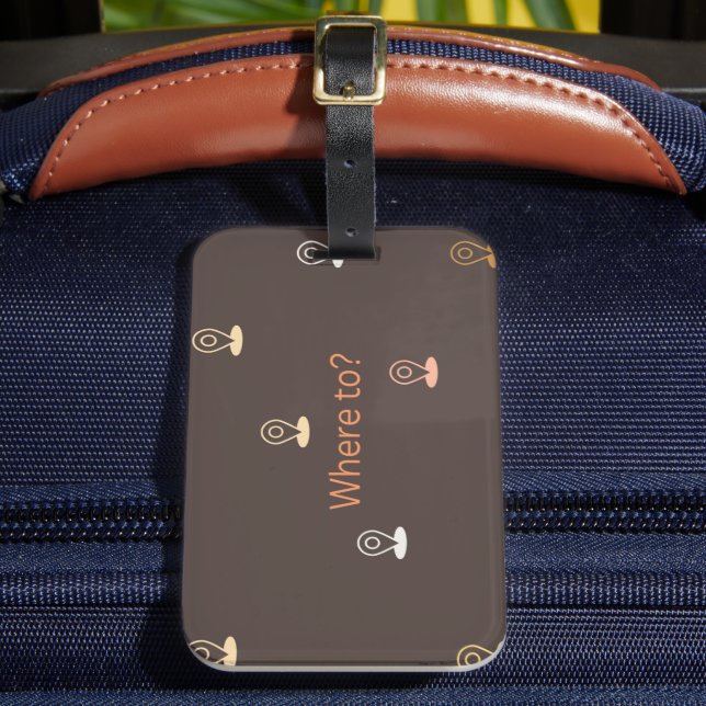 Wo und wo? mit Ihnen sind hier Symbole Gepäckanhänger (Vorderseite Insitu 2)