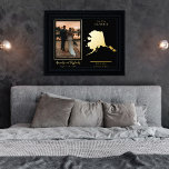 Wo unsere Reise beginnt Alaska Hochzeit Foto Foliendrucke<br><div class="desc">"Where Our Journey Began" Hochzeitskizze und Foto Keepsesdesign mit beweglichem Herzen bis zum Ort Ihrer Hochzeit oder anderen unvergesslichen Anlass. Um die Position des Herzens zu verschieben, klicken Sie einfach auf "Personalisieren" und dann auf "Anpassen" und ziehen Sie das Herz an den Ort Ihrer Wahl. Weitere Staaten in unserem Shop...</div>