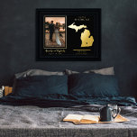 Wo unsere Reise ins Michigan Wedding Foto beginnt Foliendrucke<br><div class="desc">"Where Our Journey Began" Hochzeitskizze und Foto Keepsesdesign mit beweglichem Herzen bis zum Ort Ihrer Hochzeit oder anderen unvergesslichen Anlass. Um die Position des Herzens zu verschieben, klicken Sie einfach auf "Personalisieren" und dann auf "Anpassen" und ziehen Sie das Herz an den Ort Ihrer Wahl. Weitere Staaten in unserem Shop...</div>