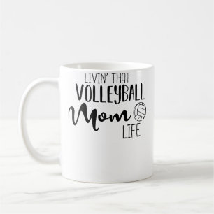 Wo Volleyball-Mama Volleyball Süße Sportarten Mutt Kaffeetasse