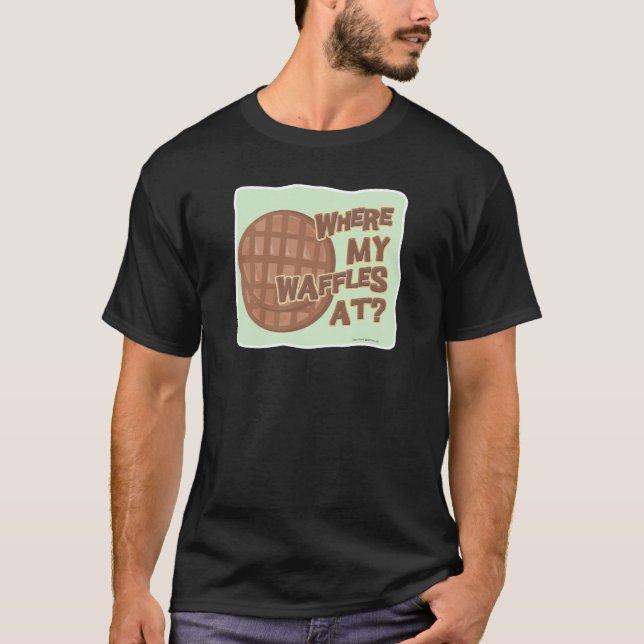 Wo Waffeln bei sonnigen Cartoon dunkel sind T-Shirt (Vorderseite)