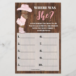 Wo war ihre OM Cowgirl Baby Showcard? Flyer