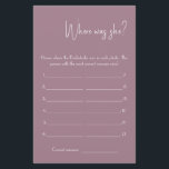 Wo war sie? Showgame Card Flyer<br><div class="desc">Machen Sie es sich selbst,  indem Sie Ihren Text hinzufügen. Um auf erweiterte Editierwerkzeuge zuzugreifen,  gehen Sie bitte zu "Personalisieren",  scrollen Sie nach unten und drücken Sie den Link "Weitere Anpassungen vornehmen". Klicken Sie für weitere passende Designs auf den Link "Andere Produkte aus dieser Sammlung".</div>