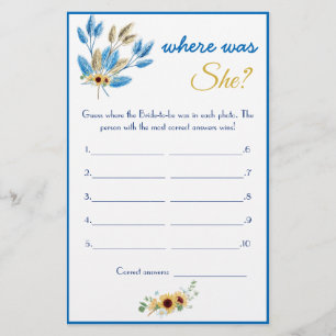 Wo war sie? Showgame Card Flyer