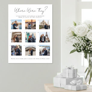 Wo waren sie Brautparty-Spielschild Poster