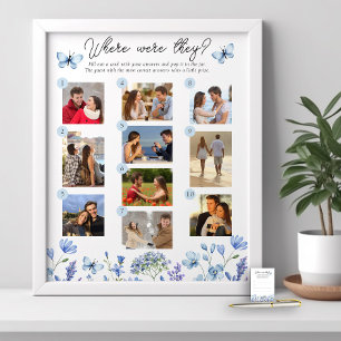 Wo waren sie Spiel 10 Foto Blaue Wildblume Poster