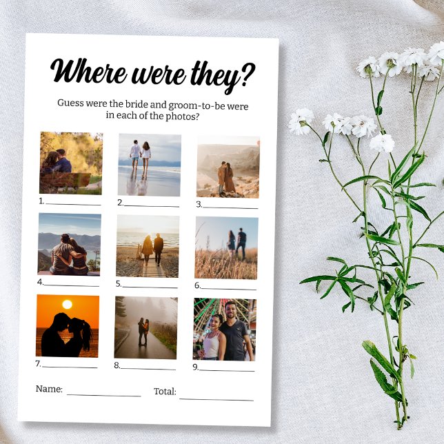 Wo waren sie vergnügt Foto Ratgeber Spiel Flyer (Where Were They Fun Photo Guessing Game)