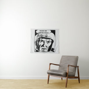 Wo wir Jungen landen? Wandteppich