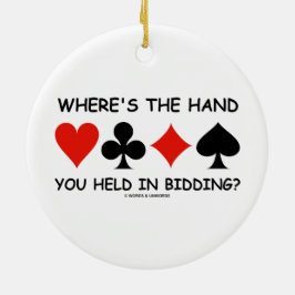 Wo wird die Hand Sie beim Bieten gehalten? Brücke Keramikornament