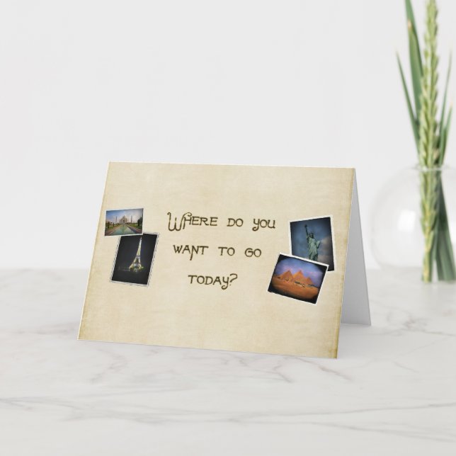 Wo wollen Sie, um zu gehen? Karte (Vorderseite)