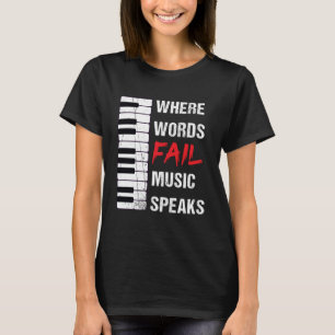 Wo Worte Versagend Musik spricht Weltfrieden in de T-Shirt