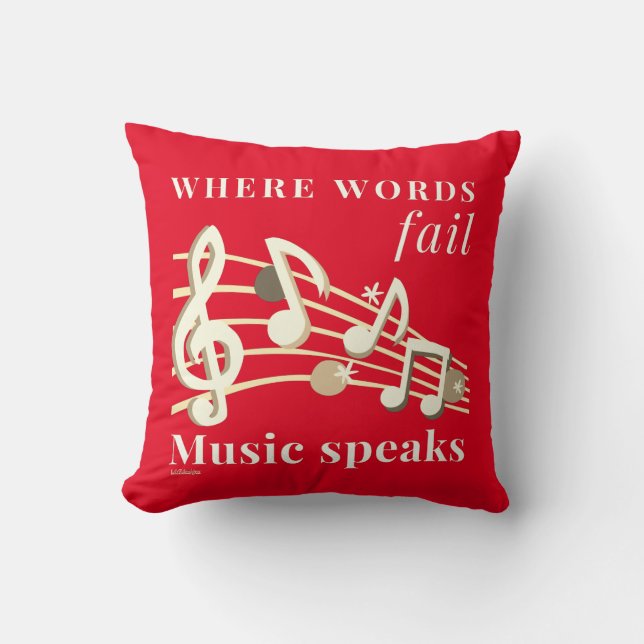 WO WORTE VERSAGT MUSIKSPRECHEN inspirierend Gesche Kissen (Vorderseite)