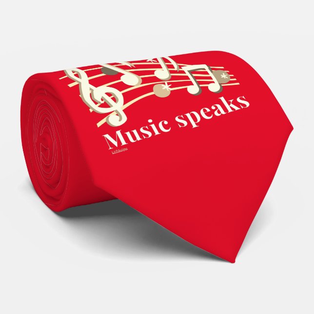 WO WORTE VERSAGT MUSIKSPRECHEN inspirierend Gesche Krawatte (Gerollt)