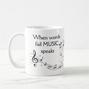 Wo Wörter Musik Versagt sprechen Inspiration Kaffeetasse