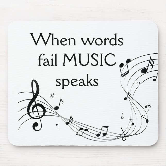 Wo Wörter Musik Versagt sprechen Inspiration Mousepad (Vorne)