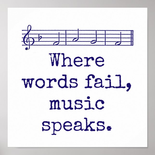 Wo Wörter Musik Versagte - Musikangebot Poster (Vorne)