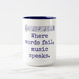 Wo Wörter Musik Versagte - Musikangebot Zweifarbige Tasse