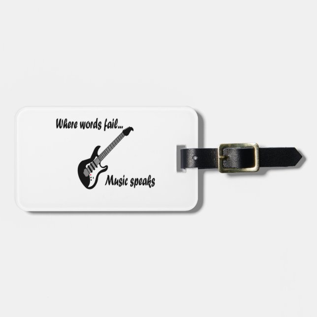 Wo Wörter Versagt werden, spricht Musik Gepäckanhänger (Vorderseite horizontal)