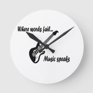 Wo Wörter Versagt werden, spricht Musik Runde Wanduhr