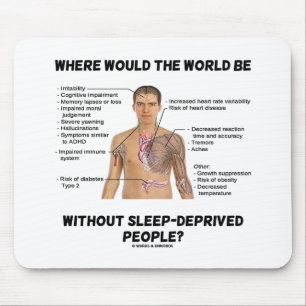 Wo würde die Welt sein, ohne Schlaf-Beraubt Mousepad