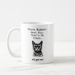 Wo Zahlen Spaß treffen Mathematikunterricht Design Kaffeetasse