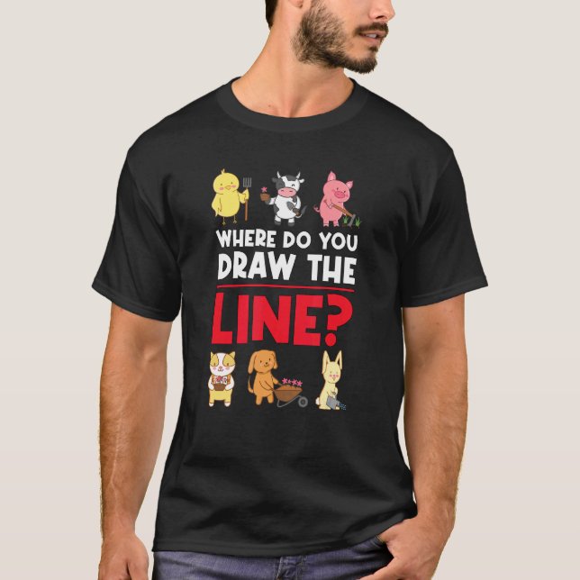 Wo Zeichne du die Linie Gemüsepflanze V T-Shirt (Vorderseite)