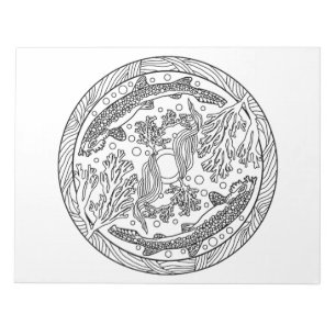 Wobbegong Teppich-Haifisch-Mandala-Malbuch-Auflage Notizblock