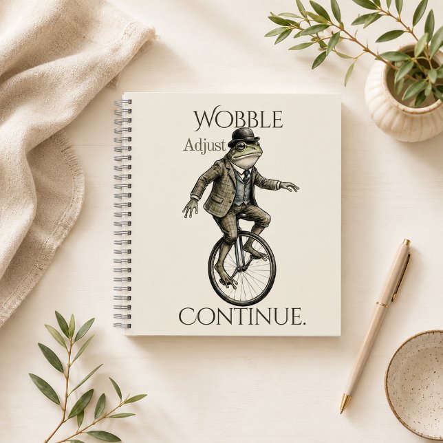 „Wobble Adjust Continue“ Spiralblock Notizbuch (Von Creator hochgeladen)