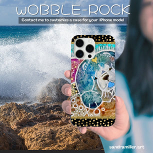 WOBBLE-ROCK Chow Hund Aquarellbatik iPhone 16 Pro Max Hülle