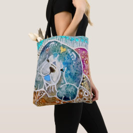 WOBBLE-ROCK Chow Hund Aquarellbatik Tasche