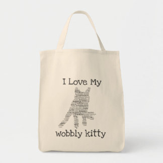 Wobbly Kitty CH Cat Tote Bag Market Bag Tragetasche