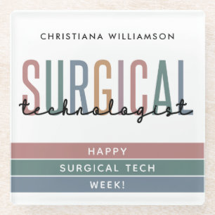 Woche der personalisierten Chirurgie oder Technik Glasuntersetzer