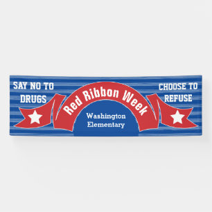 Woche des roten Bandes - Banner für eine drogenfre