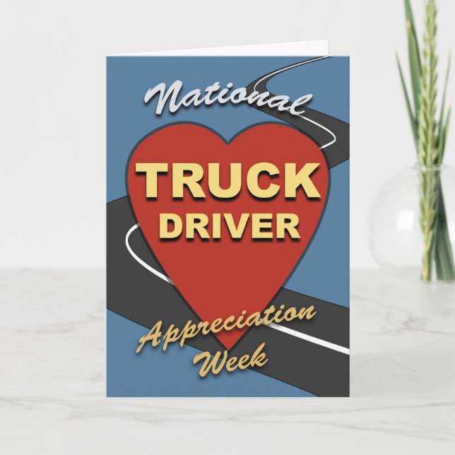 Woche für die Bewertung von LKW-Fahrern Karte (Vorderseite)