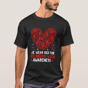 Woche Rot für die Red Ribbon Weektion Drug Free T-Shirt