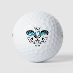 Wochenend-Geldspiel-Logo des lokalen Golfclubs Golfball